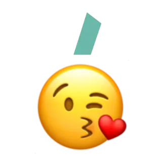 😘 Emoji, Faccina che ammicca, Cuore, Amore, Bacio, Affetto, Espressione telegram sticker