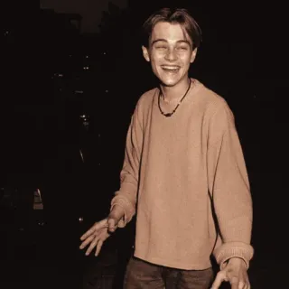🌻 Leonardo DiCaprio actor, celebrity, man, smile, young, Leonardo DiCaprio telegram sticker
