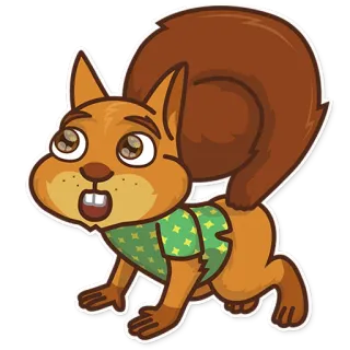 😍 squirrel, cartoon, animal, cute telegram sticker