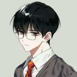 📖 Harry Potter Anime, Chico, Mago, Gafas, Harry Potter whatsapp sticker