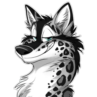 🫥 Furry, Antropomórfico, Lobo, Desenho animado, Animal, Mamífero, Personagem telegram sticker