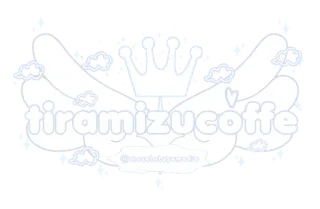 🚹 tiramizucoffe 白, 翼, 王冠, 雲, ステッカー, ロゴ, tiramizucoffe whatsapp sticker