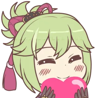 ❤️ anime, kawaii, cute, heart, love whatsapp sticker
