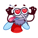 😍 komar, kreskówka, owad, śmieszny, słodki telegram sticker