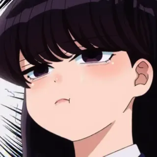 🦋 Komi Shouko Komi Can't Communicate Аниме, Komi Can't Communicate, Коми Сёко, Выражение, милый, Манга telegram sticker