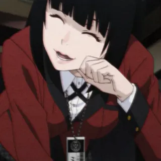 🃏 Yumeko Jabami Kakegurui anime, karakter, gadis, senyum telegram sticker