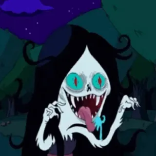 🖤 Marceline the Vampire Queen Adventure Time Мультфильм, Вампир, Монстр, Время приключений, Марселин telegram sticker