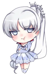 😒 Weiss Schnee RWBY Anime, Chibi, RWBY, Weiss Schnee, Charakter telegram sticker