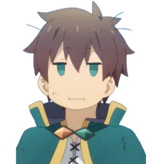 😐 Kazuma Satou Konosuba Anime, Konosuba, Kazuma, Sarcástico, Reacción, Divertido whatsapp sticker