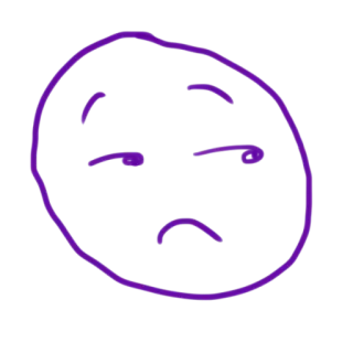 😒 triste, emoji, rosto, desenho animado whatsapp sticker