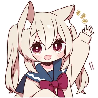 👋 Anime, Mèo, Kawaii, Dễ thương, Sticker, Cô gái, Phim hoạt hình whatsapp sticker