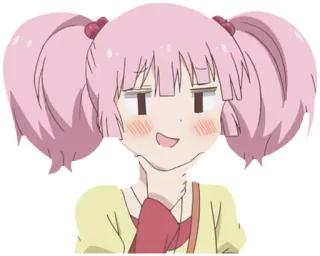 😏 anime, cabelo rosa, menina, fofa, arrogante telegram sticker