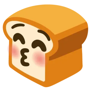 🍞 Roti, Makanan, Kawaii, Lucu, Emoji telegram sticker
