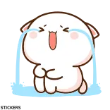 😭 pleurer, triste, émoticône, dessin animé, expression, larmes, mignon telegram sticker