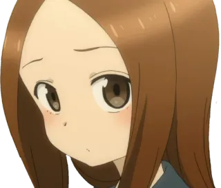 😭 Takagi Teasing Master Takagi-san Anime, Personagem, Garota, Fofa, Takagi, Expressão telegram sticker