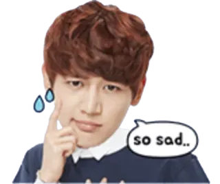 😢 so sad.. triste, chateado, sentimento, emoção, fofo, desenho animado telegram sticker