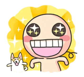 😎 ประกาย, มีความสุข, ตัวละคร, หมา, ดาว, น่ารัก telegram sticker