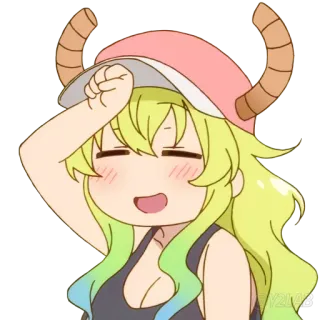 😮‍💨 Lucoa Miss Kobayashi's Dragon Maid Anime, Dragón, Kawaii, Chibi, Fanart, Dibujos animados, Lindo, Waifu whatsapp sticker