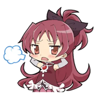 😕 Kyoko Sakura Puella Magi Madoka Magica Anime, Manga, Kyoko, Sakura, Ragazza magica telegram sticker