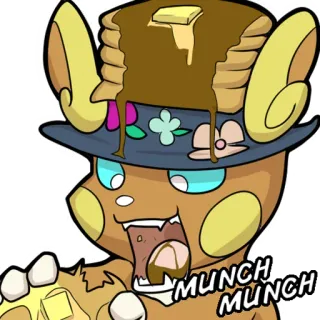 🥞 Pichu Pokemon MUNCH MUNCH pichu, pokemon, pancakes, eating, food, breakfast, cute, sticker, munching telegram sticker