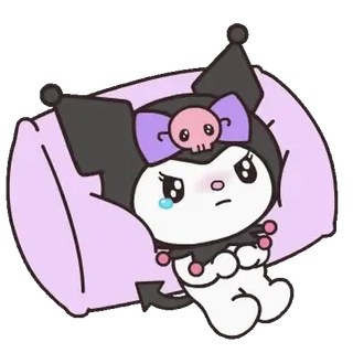 😊 Kuromi Kuromi, Sanrio, anime, dibujos animados, lindo, kawaii telegram sticker