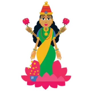 🕉️ Lakshmi Индуизм, Богиня, Лакшми, Индийская культура, Божество telegram sticker