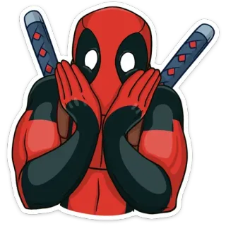 😱 Deadpool เดดพูล, มาร์เวล, ซูเปอร์ฮีโร่, การ์ตูน, ดาบ telegram sticker