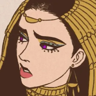😕 égyptien, femme, cléopâtre, historique, ancien telegram sticker