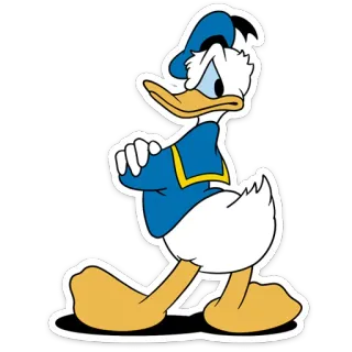 😤 Donald Duck cartone animato, anatra, Disney, personaggio telegram sticker