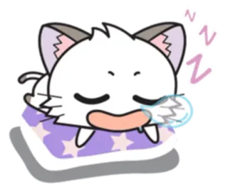 💤 cat, sleeping, cute, cartoon, nap, animal, sticker whatsapp sticker
