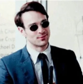🕶 Daredevil сорвиголова, Marvel, Чарли Кокс, солнцезащитные очки, супергерой telegram sticker