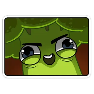 👀 브로콜리, 채소, 만화, 귀여운, 음식, 카와이 telegram sticker