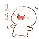 😆 милый, мультик, персонаж, смех, каваий, счастливый, чиби, эмодзи telegram sticker