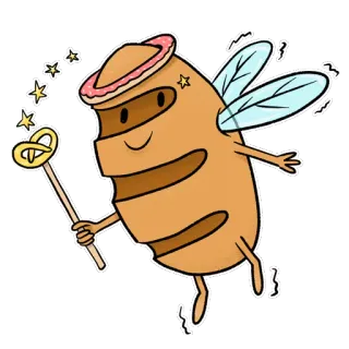 ✨ krakeling, magie, fee, schattig, cartoon telegram sticker