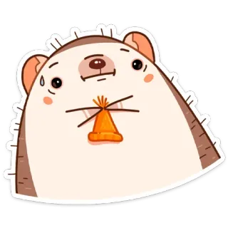 💂‍♂️ เม่น, สัตว์, น่ารัก, การ์ตูน, สติกเกอร์, ตลก telegram sticker