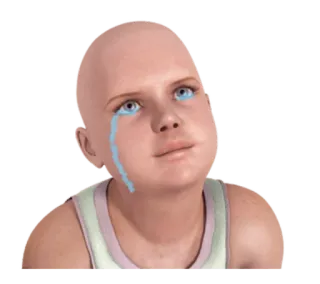 😭 child, sad, crying, tears, cancer, hope whatsapp sticker