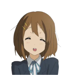 😊 Yui Hirasawa K-On! Anime, K-On, Yui Hirasawa, carino, musica, chitarra whatsapp sticker