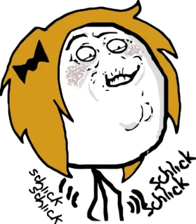 😍 schlick schlick schlick мем, rage comic, интернет-мем, смешной telegram sticker