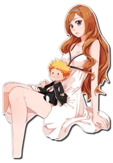 😗 Orihime Inoue Bleach anime, manga, cartoon, bleach, orihime inoue, fanart, ichigo kurosaki, character telegram sticker