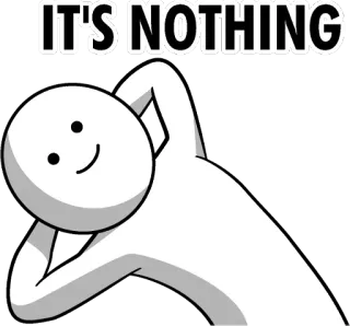 🙅‍♂️ IT'S NOTHING cartoon, stick figure, relaxed, carefree telegram sticker