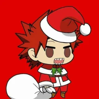 🎅 Kirishima Eijiro My Hero Academia Anime, Noël, Père Noël, Manga, Kirishima Eijiro, My Hero Academia, Dessin animé whatsapp sticker