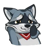 😄 raton laveur, animal, dessin animé, mignon, autocollant, mammifère telegram sticker