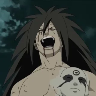 🗝 Madara Uchiha Naruto anime, manga, villain, blood, evil telegram sticker