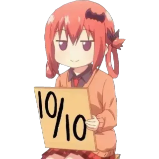 👌 10/10 Anime, Kartun, Lucu, Peringkat, Skor telegram sticker