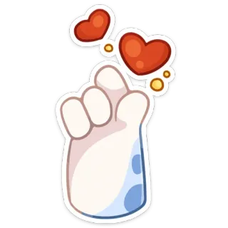 ❤️ หัวใจ, ความรัก, ความรักใคร่, มินิฮาร์ท, ท่าทาง, หัวใจเกาหลี whatsapp sticker