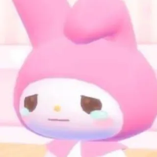 🥺 My Melody My Melody, Sanrio, Dibujos animados, Lindo, Kawaii, Llorando, Triste telegram sticker