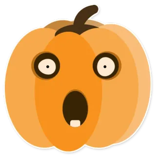 😱 zucca, halloween, emoji, autunno, spaventoso, paura, autunno, arancione telegram sticker