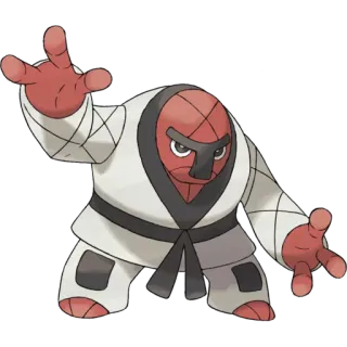 🐉 Hitmonlee pokemon, fighting, martial arts, anime, video game telegram sticker
