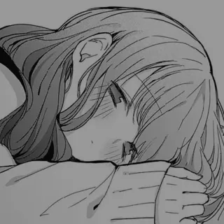 ➰ Anime, Mädchen, Manga, Traurig, Emotional, Melancholisch telegram sticker