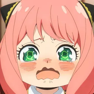 🙂 Anya Forger Spy x Family Anime, Spy x Family, Anya Forger, chorando, fofo, personagem telegram sticker
